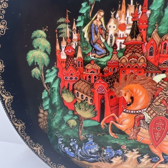 2 VTG Bradford Russian Legends Fairy Tales 1988 Collector Plates 1 & 2 Signed #d - Picture 14 of 16